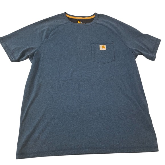 Carhartt Other - Carhartt Force Relaxed Fit Pocket T-Shirt Mens Large Blue *Distressed*